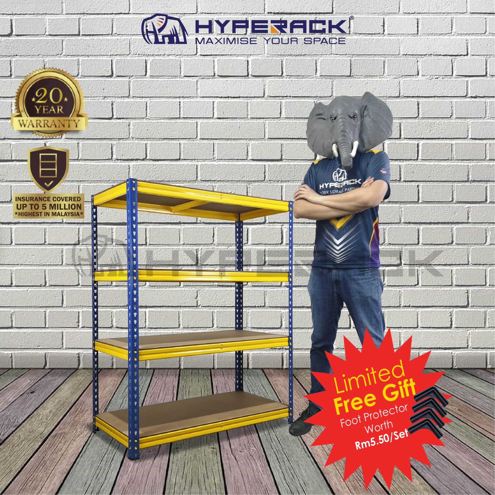 HYPERACK ™️ Rack Shelves Divider Boltless Rack Divider Storage Rack Organizer Steel Plate Shelf