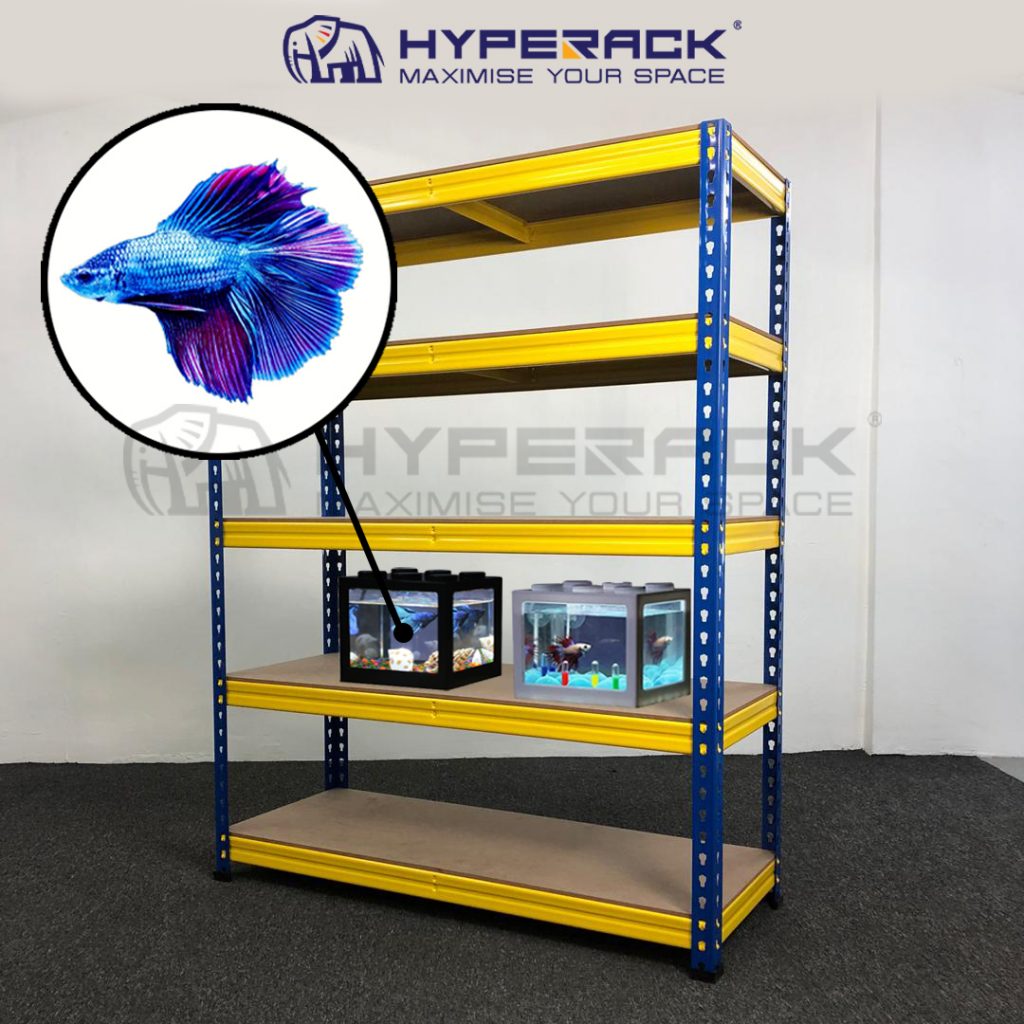 HYPERACK ™️ Rak Besi Slotted Angle Bar Upright 10 kaki Boltless Rack ...