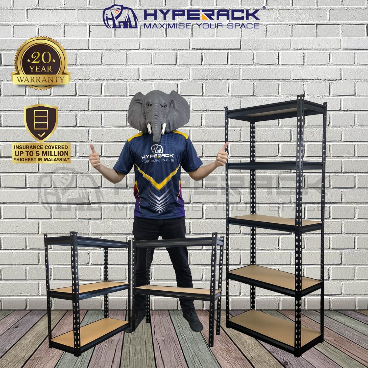 Boltless Rack (black) Hyperack Malaysia’s Boltless Rack Online Store