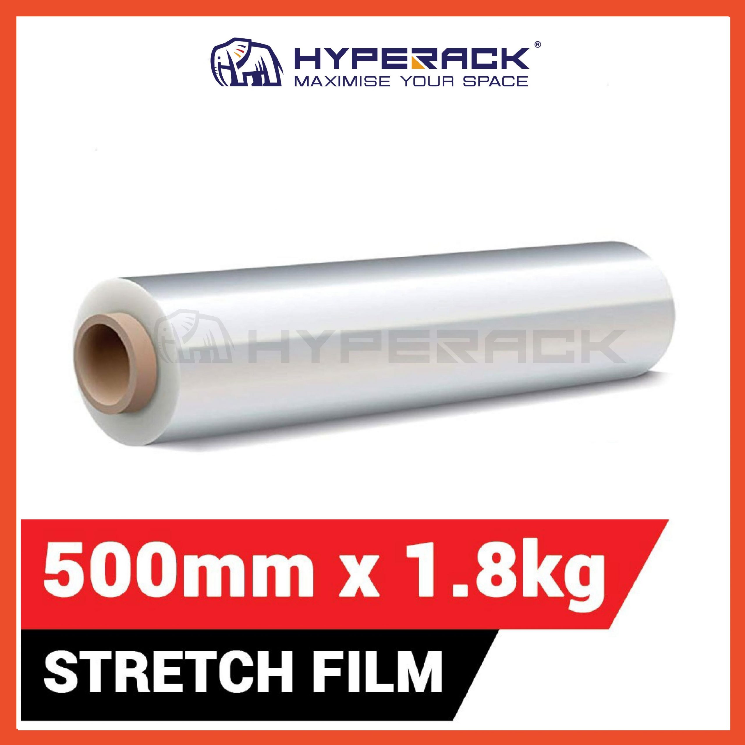 Strech Film transparente 20micx500mm. 1,7 kg x rollo